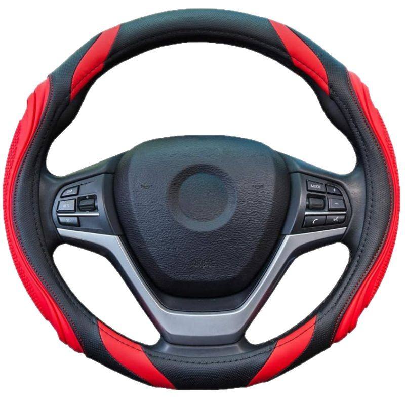 LCRTDS SK02 Classic Co<i></i>ncave Co<i></i>nvex Massage Steering Wheel Cover - Universal Car Interior Accessories